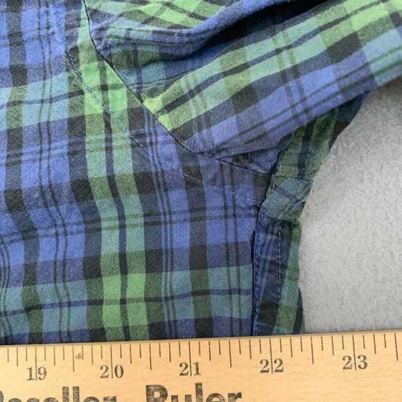 J. Crew Button Down Shirt Mens Large Plaid Green Blue Long Sleeved Black Watch - Picture 9 of 16